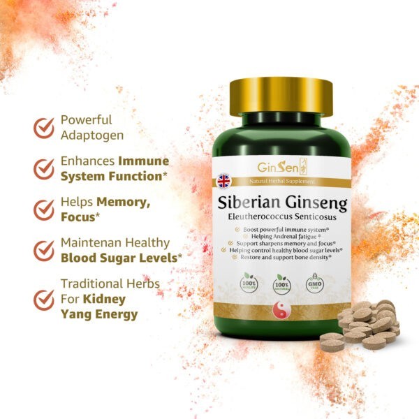 Siberian Ginseng Supplements Eleutherococcus Senticosus by GinSen